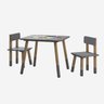 Conjunto Mesa Infantil 2 Cadeiras Colorir-meble Móveis- Cinza - 2
