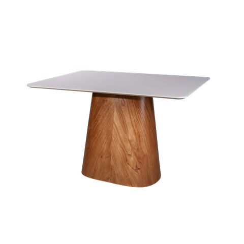 Mesa de Jantar Retangular Maya 120 Cm Base Mdf Laminado Off White