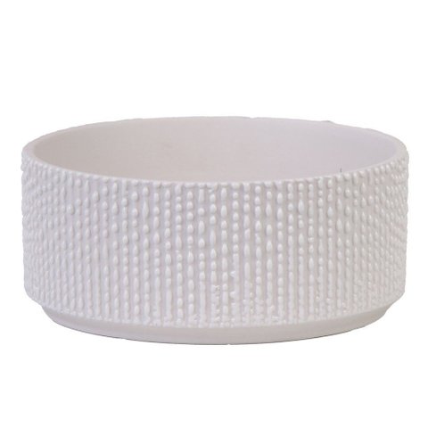 Vaso Decorativo Porcelana Branco 6,9cm 16,5d