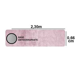 Passadeira Pratatêxtil 0,66m X 2,30m Antiderrapante.:rosa - 3