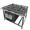 Ver imagem 1 de Fogão Industrial 6 Bocas Simples Alta Pressão Mr Fogões com Forno P7 Tradicional