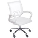 Ver imagem 2 de Kit 2 Cadeiras de Escritório Mesh Assento Estofado Base Giratória 9050 - Branca