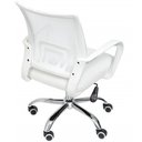 Ver imagem 4 de Kit 2 Cadeiras de Escritório Mesh Assento Estofado Base Giratória 9050 - Branca