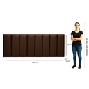 Ver imagem 3 de Cabeceira de Couro Legítimo Suspensa Cama Casal Evoa Yescasa