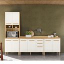 Ver imagem 1 de Conjunto de Cozinha Lidiane Modulado com 9 Portas 2 Gavetas