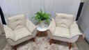 Ver imagem 2 de Kit 02 Poltrona Decorativa Opala Suede Begge- Pandora Decor