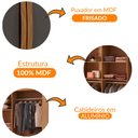 Ver imagem 5 de Guarda Roupa Casal Dunas com 8 Portas e 4 Gavetas Moderna