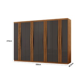 Guarda Roupa Casal Dunas com 8 Portas e 4 Gavetas Moderna - 3