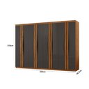 Ver imagem 3 de Guarda Roupa Casal Dunas com 8 Portas e 4 Gavetas Moderna