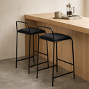 Ver imagem 3 de Banqueta Alta Aço Preta para Cozinha Bar e Gourmet Kit 2