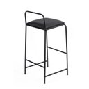 Ver imagem 4 de Banqueta Alta Aço Preta para Cozinha Bar e Gourmet Kit 2