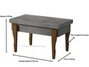 Ver imagem 2 de Puff, Banqueta, Recamier Captone Espanha Pés de Madeira 0,97 Cor Cinza - Comprar Moveis em Casa