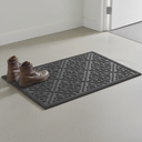 Ver imagem 3 de Capacho Tapete Arabesco Porta Entrada Pvc Antiderrapante Cinza