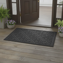 Ver imagem 1 de Capacho Tapete Arabesco Porta Entrada Pvc Antiderrapante Cinza