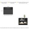 Mesa de Cabeceira 40 cm Suspensa Multimóveis MP4040 Preta - 3