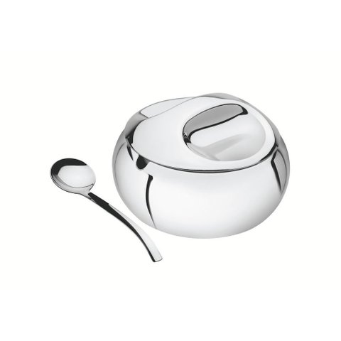 Açucareiro Aço Inox com Tampa e Colher Tramontina