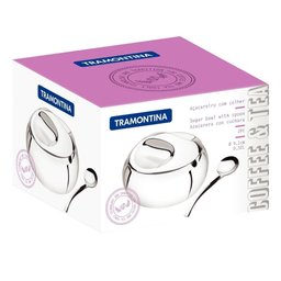 Açucareiro Aço Inox com Tampa e Colher Tramontina - 3