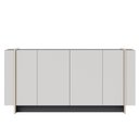 Ver imagem 2 de Aparador Buffet para Sala de Jantar 4 Portas 160cm Puerto C04 Off White Nogueira Preto Dourado -