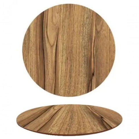 Tampo em Mdf Oval 198x122 Cm - Nogueira Cor Marrom