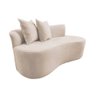 Namoradeira Sofá Feijão Hana Orgânica Veludo Marfim - 3