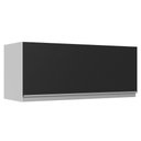 Ver imagem 1 de Armário Aéreo 100% Mdf 80 Cm 1 Porta Basculante Branco/pret