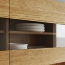 Ver imagem 7 de Armário Aéreo para Cozinha 3 Portas Nicho Decorativo 120cm Cristal Marrom/Cinamomo