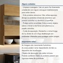 Ver mais imagens de Armário Aéreo para Cozinha 3 Portas Nicho Decorativo 120cm Cristal Marrom/Cinamomo