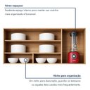 Ver imagem 6 de Armário Aéreo para Cozinha 3 Portas Nicho Decorativo 120cm Cristal Marrom/Cinamomo