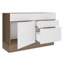 Ver imagem 5 de Balcão Gabinete de Pia Madesa Stella 1 Porta e 2 Gavetas (Sem Tampo e Pia) Rustic/Branco
