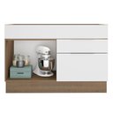 Ver imagem 4 de Balcão Gabinete de Pia Madesa Stella 1 Porta e 2 Gavetas (Sem Tampo e Pia) Rustic/Branco