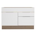 Ver imagem 3 de Balcão Gabinete de Pia Madesa Stella 1 Porta e 2 Gavetas (Sem Tampo e Pia) Rustic/Branco