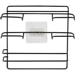 Suporte Porta Rolos Papel Alumínio Toalha e Filme Pvc de Parede Fixação por Adesivo Preto Utimil - 1