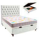 Ver imagem 1 de Kit Cabeceira + Cama Box Bau + Colchão Casal D20 D20 Inducol
