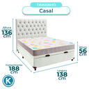 Ver imagem 3 de Kit Cabeceira + Cama Box Bau + Colchão Casal D20 D20 Inducol