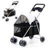 Carrinho Cachorro Cao Gato Pet Passeio Ar Livre Animal de Estimaçao Transporte Dobravel Caminhada La - 1