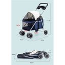 Ver imagem 6 de Carrinho Cachorro Cao Gato Pet Passeio Ar Livre Animal de Estimaçao Transporte Dobravel Caminhada La