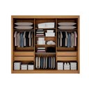 Ver imagem 3 de Guarda Roupa Casal 100% Mdf 3 Portas Correr com Espelho e 4 Gavetas Milano Leifer