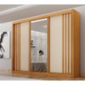 Guarda Roupa Casal 100% Mdf 3 Portas Correr com Espelho e 4 Gavetas Milano Leifer - 5