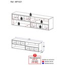 Ver imagem 4 de Rack para TV 75" Suspenso com Nichos Jazz Multimóveis MP1021 Branco/Rustic
