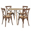 Ver mais imagens de Mesa Eames Madeira 90cm + 4 Cadeiras Paris Rattan - Seat&co
