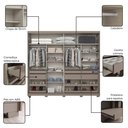 Ver imagem 6 de Guarda-Roupa Casal 2 Portas Deslizantes com Espelho 100% MDF Dream Off White/Avelã