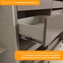 Ver mais imagens de Guarda-Roupa Casal 2 Portas Deslizantes com Espelho 100% MDF Dream Off White/Avelã