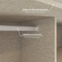 Ver imagem 7 de Guarda-Roupa Casal 2 Portas Deslizantes com Espelho 100% MDF Dream Off White/Avelã