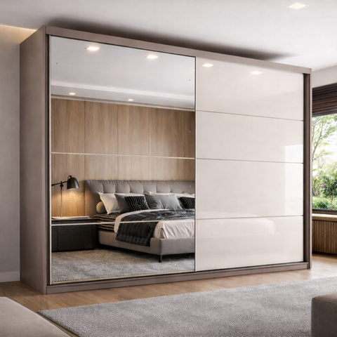 Guarda-roupa Casal 2 Portas Deslizantes com Espelho 100% Mdf Dream