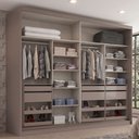 Ver imagem 4 de Guarda-Roupa Casal 2 Portas Deslizantes com Espelho 100% MDF Dream Off White/Avelã