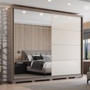 Ver imagem 1 de Guarda-roupa Casal 2 Portas Deslizantes com Espelho 100% Mdf Dream