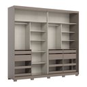 Ver imagem 4 de Guarda-roupa Casal 2 Portas Deslizantes com Espelho 100% Mdf Dream