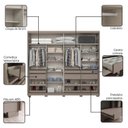 Ver imagem 6 de Guarda-Roupa Casal 2 Portas Deslizantes com Espelho 100% MDF Dream Off White/Avelã