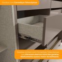 Ver mais imagens de Guarda-Roupa Casal 2 Portas Deslizantes com Espelho 100% MDF Dream Off White/Avelã