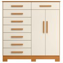 Ver imagem 7 de Cômoda Sapateira para Quarto 2 Portas 8 Gavetas Vercelli A04 Cinamomo Off White - Lyam Decor